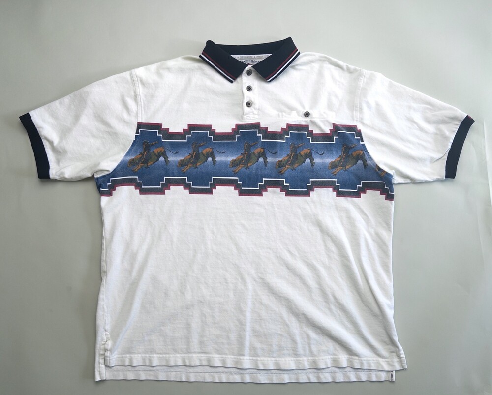 Vintage Cumberland Outfitters Shirt Mens XL White Western Rodeo Bull Rider 90s